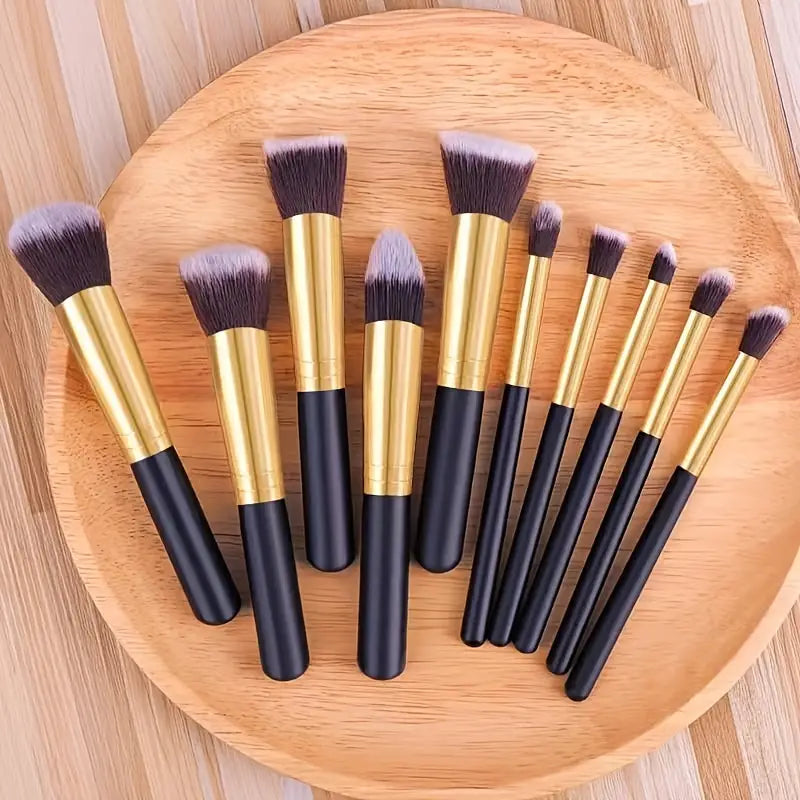 10Pcs Makeup Brushes Tool Set 5 Large Size And 5 small Size Brushes Powder Eye Shadow Foundation Blending Beauty Make Up Brush
