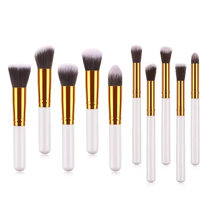 10Pcs Makeup Brushes Tool Set 5 Large Size And 5 small Size Brushes Powder Eye Shadow Foundation Blending Beauty Make Up Brush