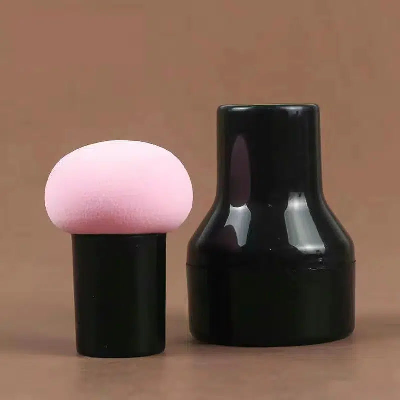 Mushroom Makeup Sponge Cosmetic Blender Puff Latex Free Face Sponge Beauty Puff Makeup Brush Sponge With Handle Case
