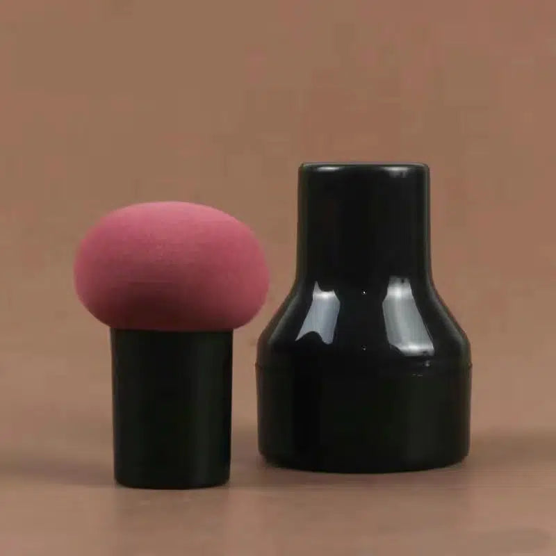Mushroom Makeup Sponge Cosmetic Blender Puff Latex Free Face Sponge Beauty Puff Makeup Brush Sponge With Handle Case