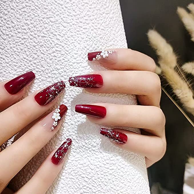 Medium Coffin Press On Nails