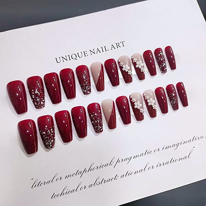 Medium Coffin Press On Nails