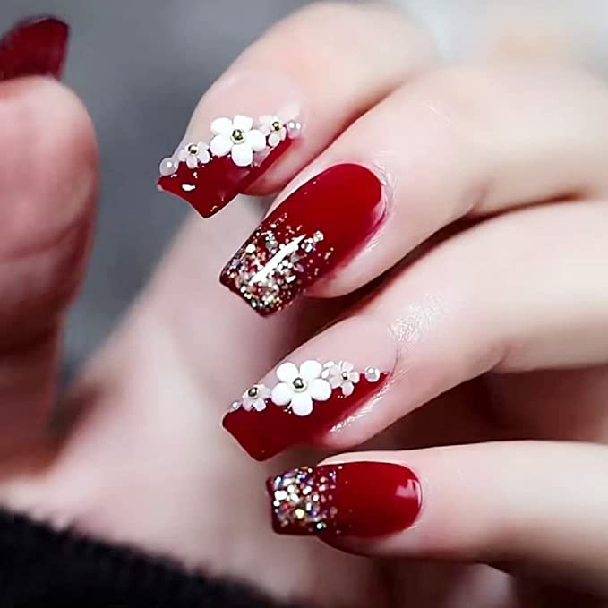 Medium Coffin Press On Nails