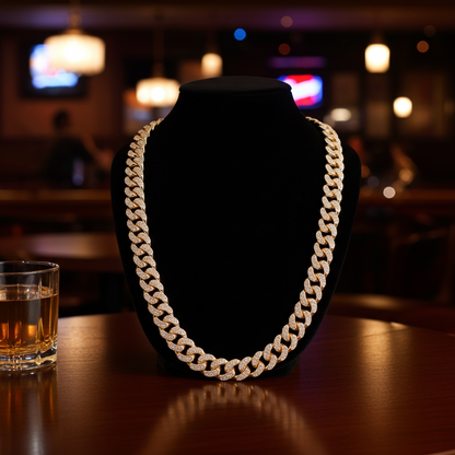 Crystal Curb Link Chain Necklace