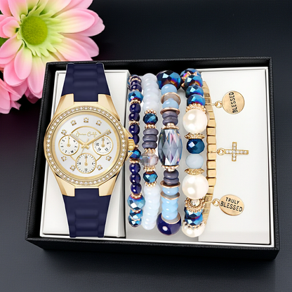 Jessica Carlyle Watch & Stackable Bracelet set