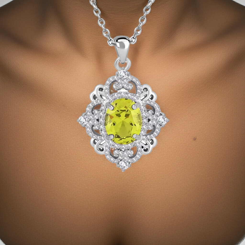 Vintage-Inspired Peridot Statement Pendants