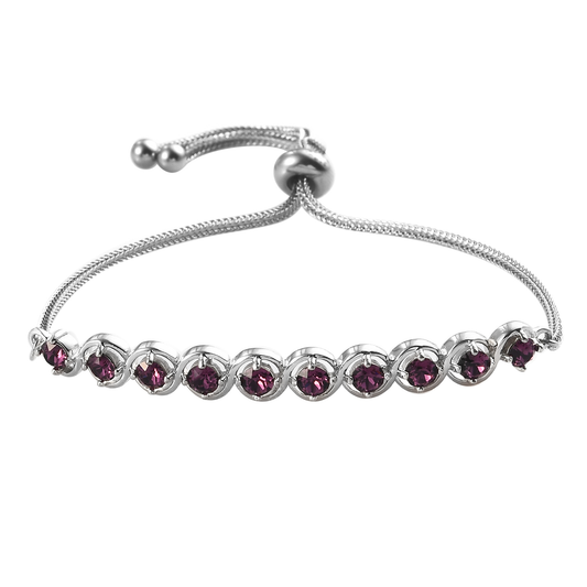 Amethyst Bolo Crystal Bracelet