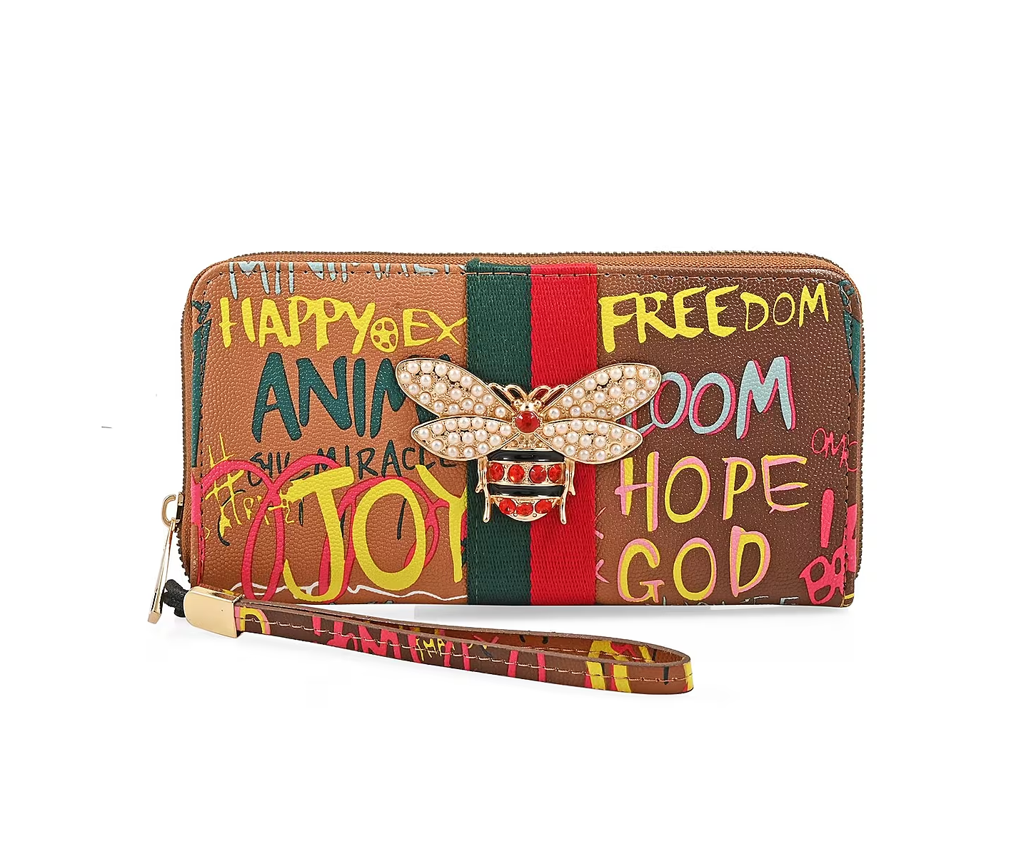 Chunma Graffiti Vegan Leather Wristlet
