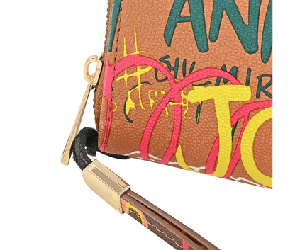 Chunma Graffiti Vegan Leather Wristlet