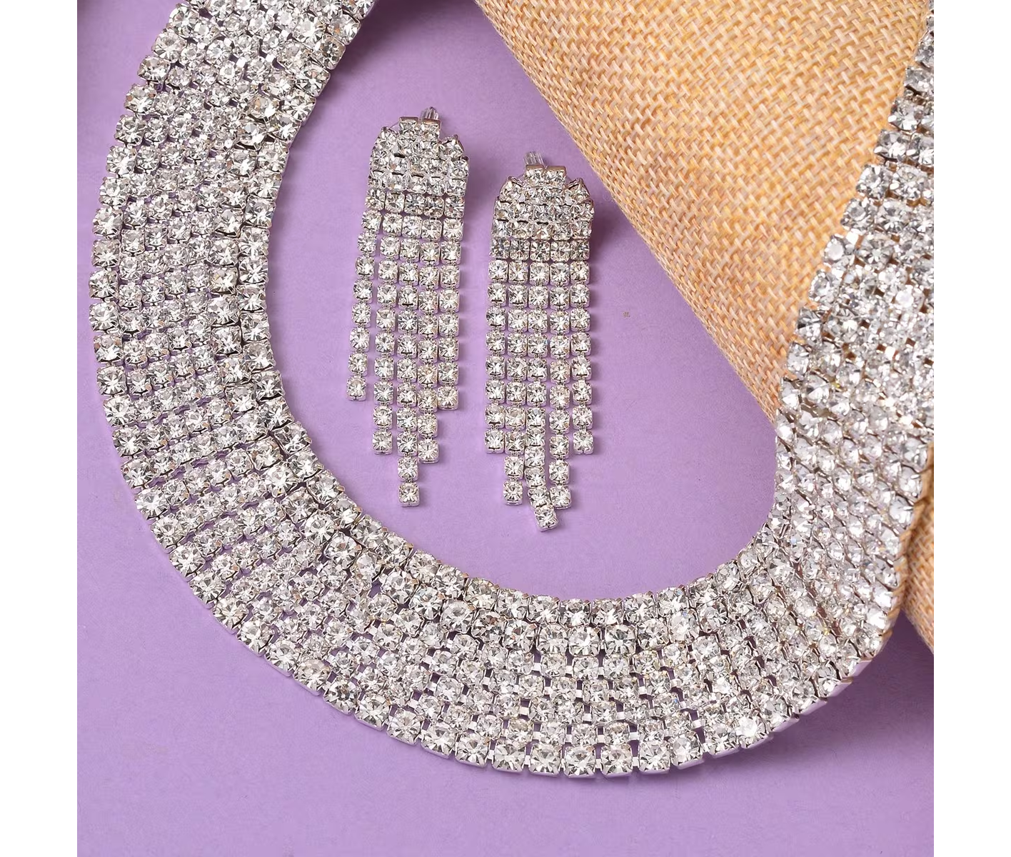 Dazzling Crystal Necklace and Earring Set