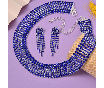 Dazzling Crystal Necklace and Earring Set