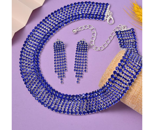 Dazzling Crystal Necklace and Earring Set
