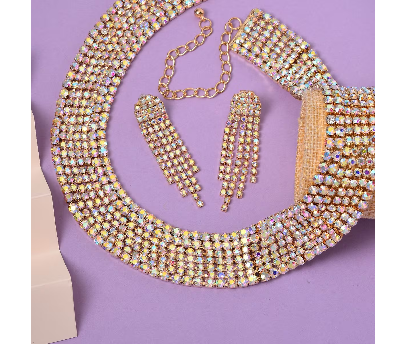 Dazzling Crystal Necklace and Earring Set