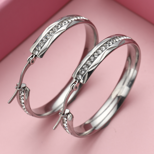 Crystal Hoop Earrings
