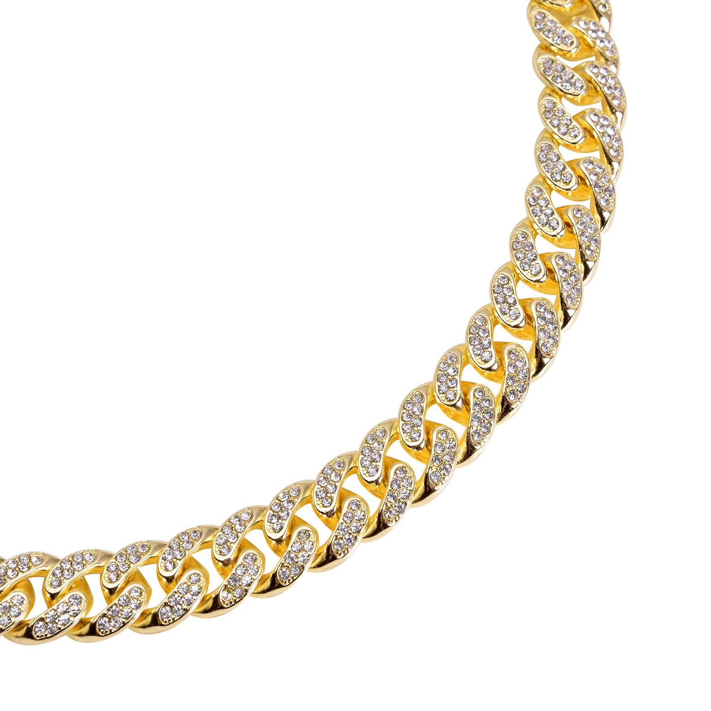 Crystal Curb Link Chain Necklace