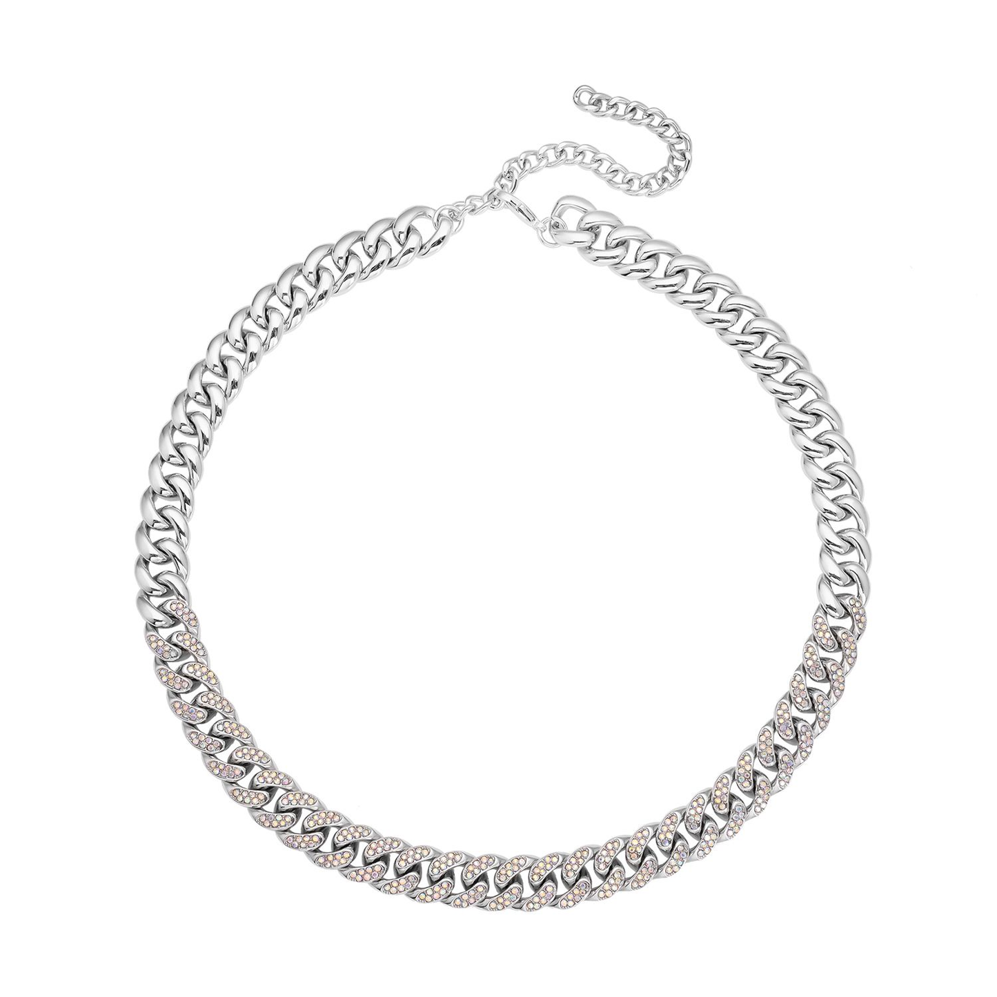 Crystal Curb Link Chain Necklace