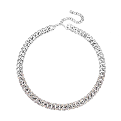 Crystal Curb Link Chain Necklace