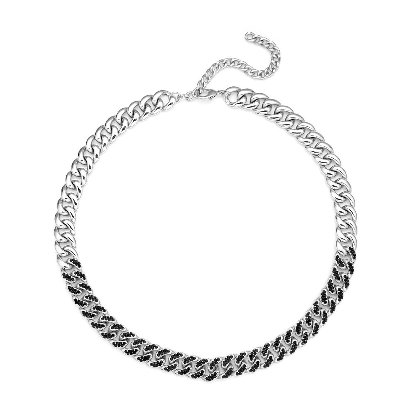 Crystal Curb Link Chain Necklace