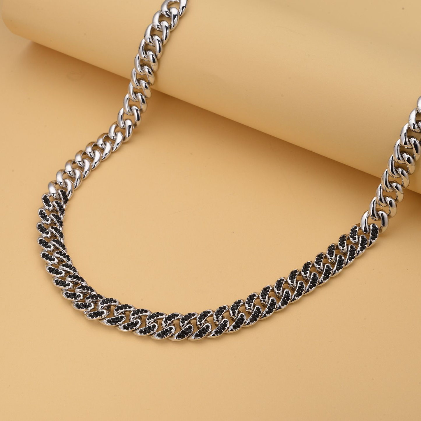 Crystal Curb Link Chain Necklace