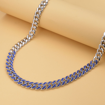 Crystal Curb Link Chain Necklace