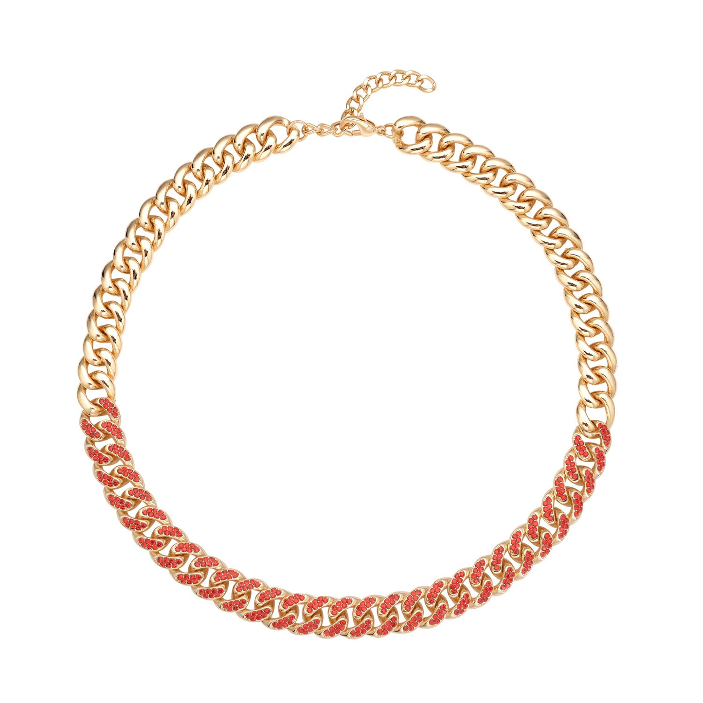 Crystal Curb Link Chain Necklace