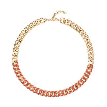 Crystal Curb Link Chain Necklace