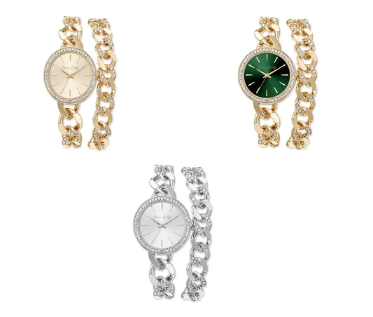 Curb Chain Watch & Bracelet Set