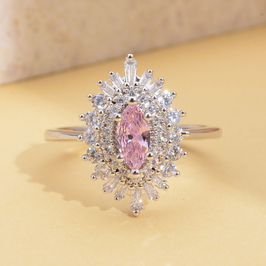 Simulated Diamond Cocktail Ring