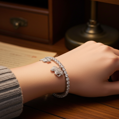 Tree Of Life Simulated Diamond Bracelet