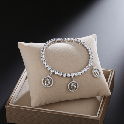 Tree Of Life Simulated Diamond Bracelet