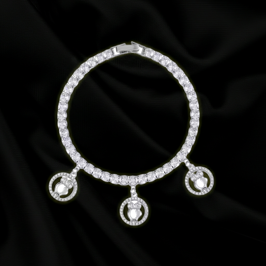 Tree Of Life Simulated Diamond Bracelet