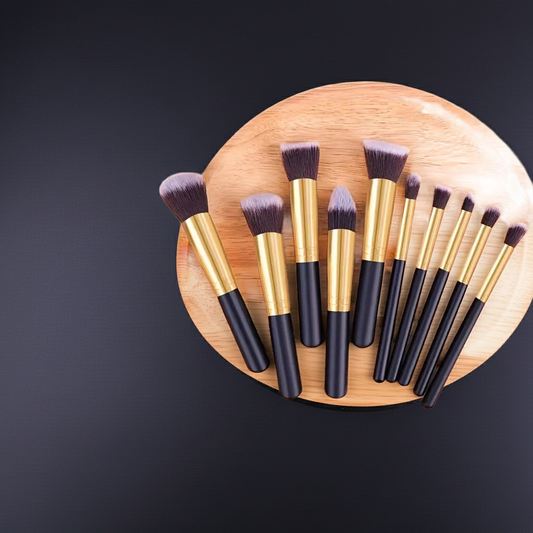 10Pcs Makeup Brushes Tool Set 5 Large Size And 5 small Size Brushes Powder Eye Shadow Foundation Blending Beauty Make Up Brush