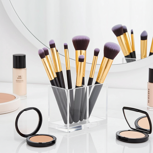 10Pcs Makeup Brushes Tool Set 5 Large Size And 5 small Size Brushes Powder Eye Shadow Foundation Blending Beauty Make Up Brush