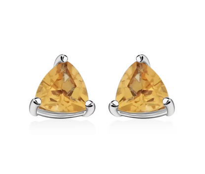 Simulated Citrine & Diamond Necklace Set