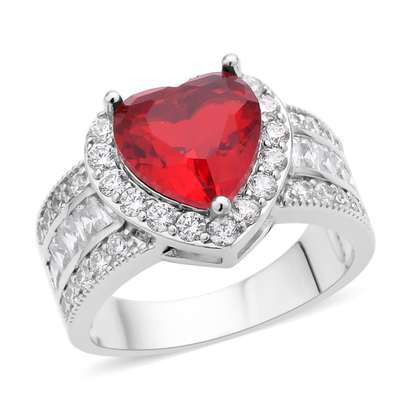 Simulated Diamond Cocktail Ring