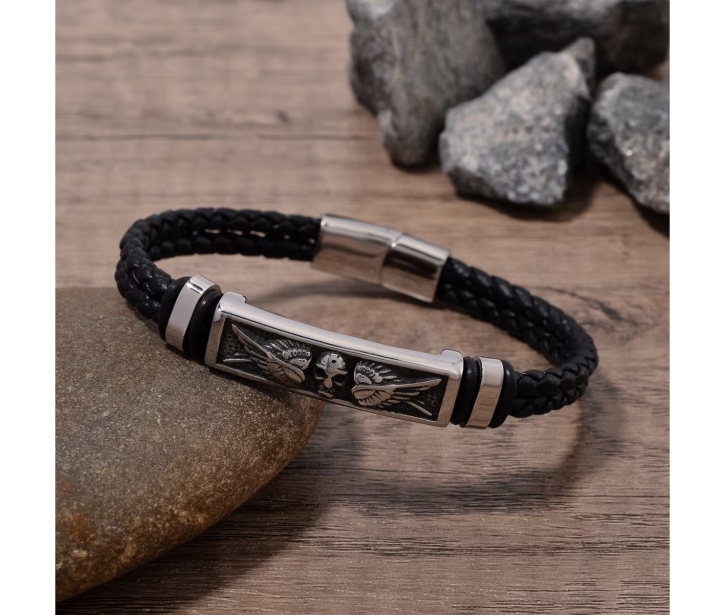 Stainless Steal Microfiber Bracelet