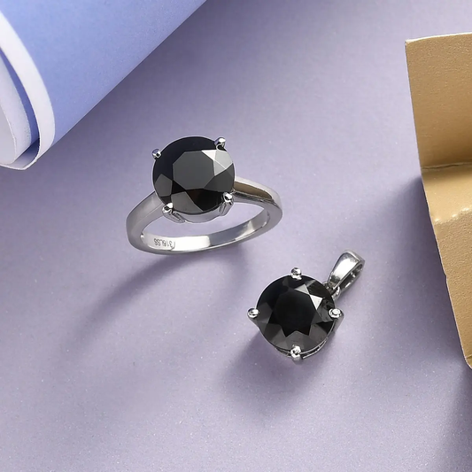Spinel Solitaire Ring and Pendant