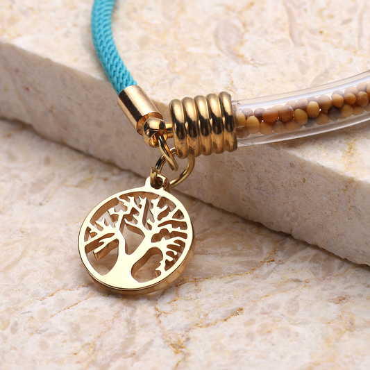 Tree of Life Milan Rope Bracelet with Glass Tube
