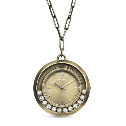 Watch Pendant W/ Crystals