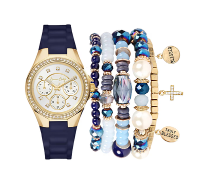 Jessica Carlyle Watch & Stackable Bracelet set