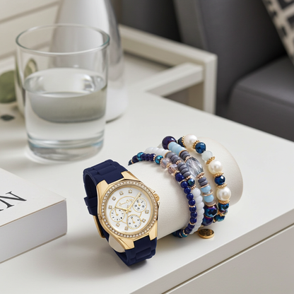 Jessica Carlyle Watch & Stackable Bracelet set