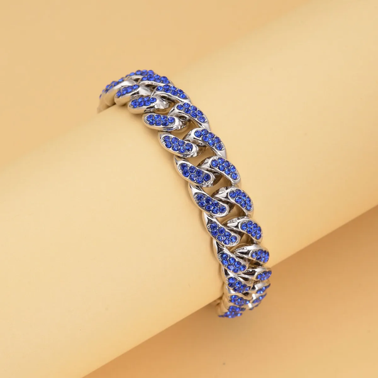 Crystal Curb Link Chain Bracelet
