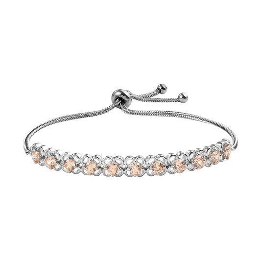 Simulated Diamond Bolo Bracelet