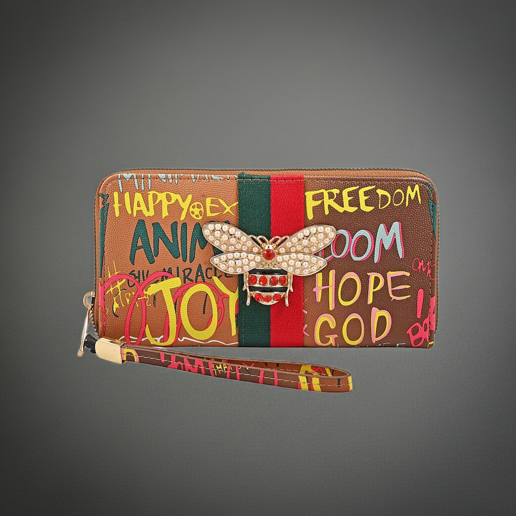Chunma Graffiti Vegan Leather Wristlet