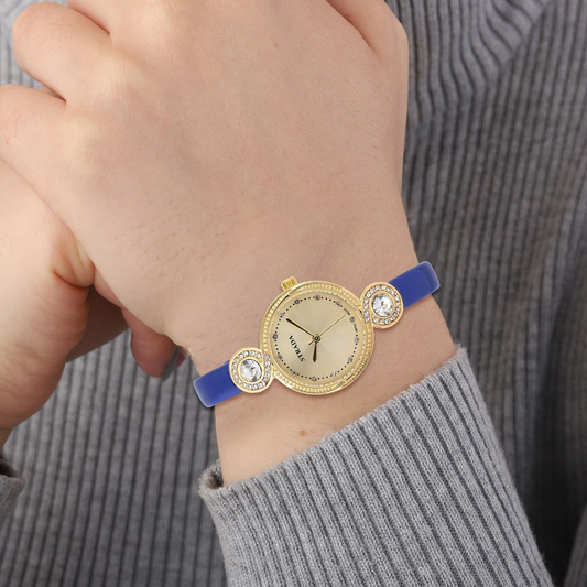 Infinity Watch with Faux Leather Strap