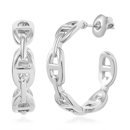 Mariner Link Hoop Earrings