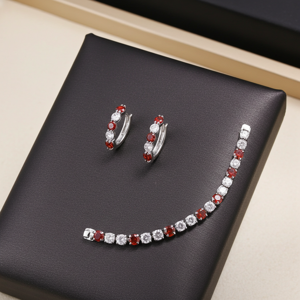 Tennis Bracelet & Earrings