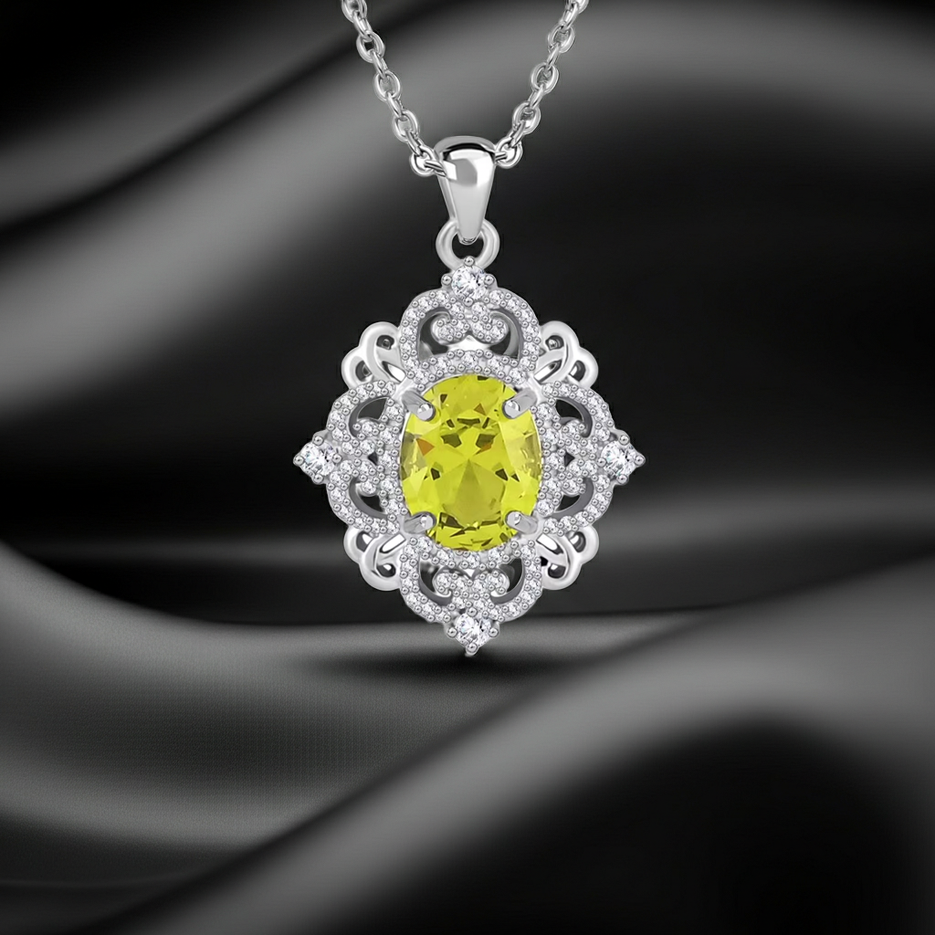 Vintage-Inspired Peridot Statement Pendants