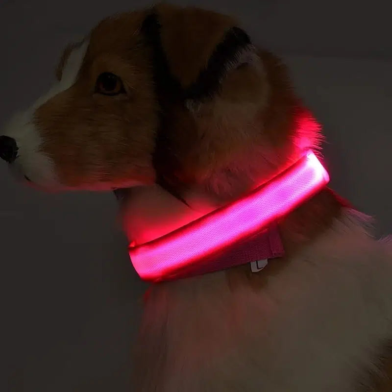 Pet Dogs Striped Glowing Collar