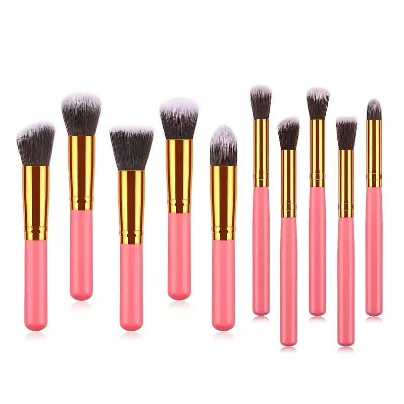 10Pcs Makeup Brushes Tool Set 5 Large Size And 5 small Size Brushes Powder Eye Shadow Foundation Blending Beauty Make Up Brush